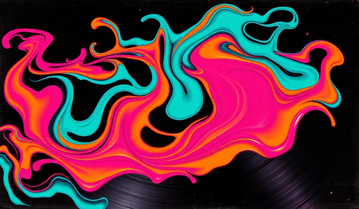 Abstract paint swirl
